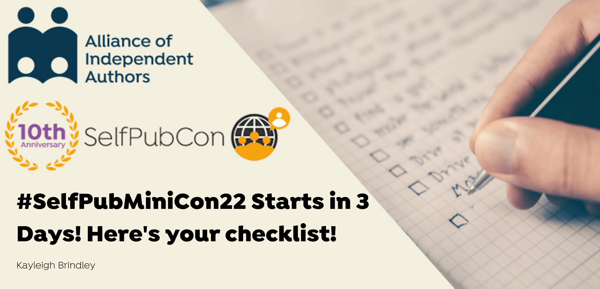 #SelfPubMiniCon22 Starts In 3 Days! Here’s Your Checklist!